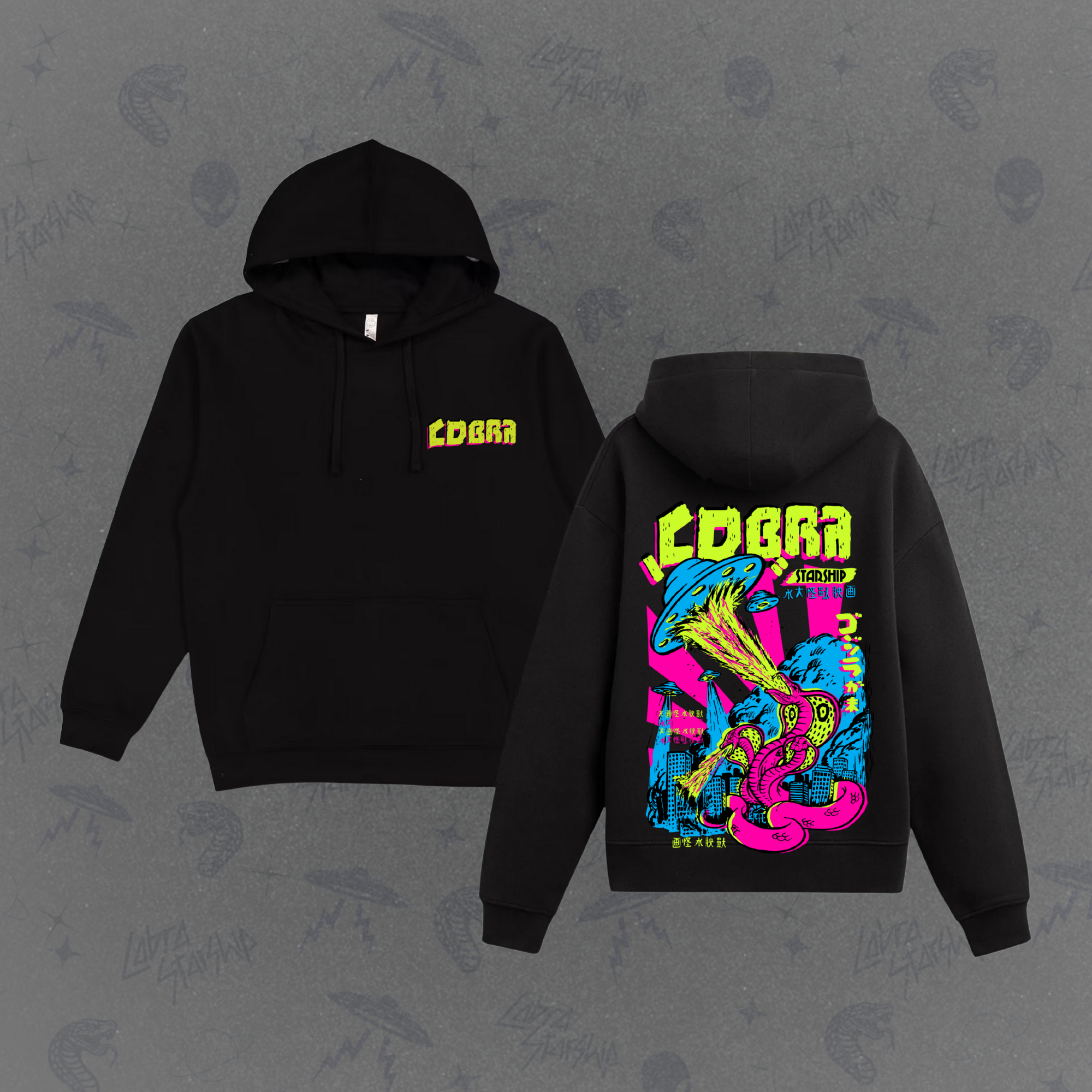 HUNDRED MONSTERS OF WAR HOODIE – Cobra Starship